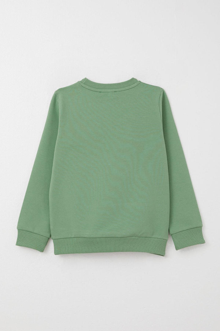 BRE Breeze Boys' Tracksuit with Cute Bear Print, 3-8 Years, Mint Green - Norman