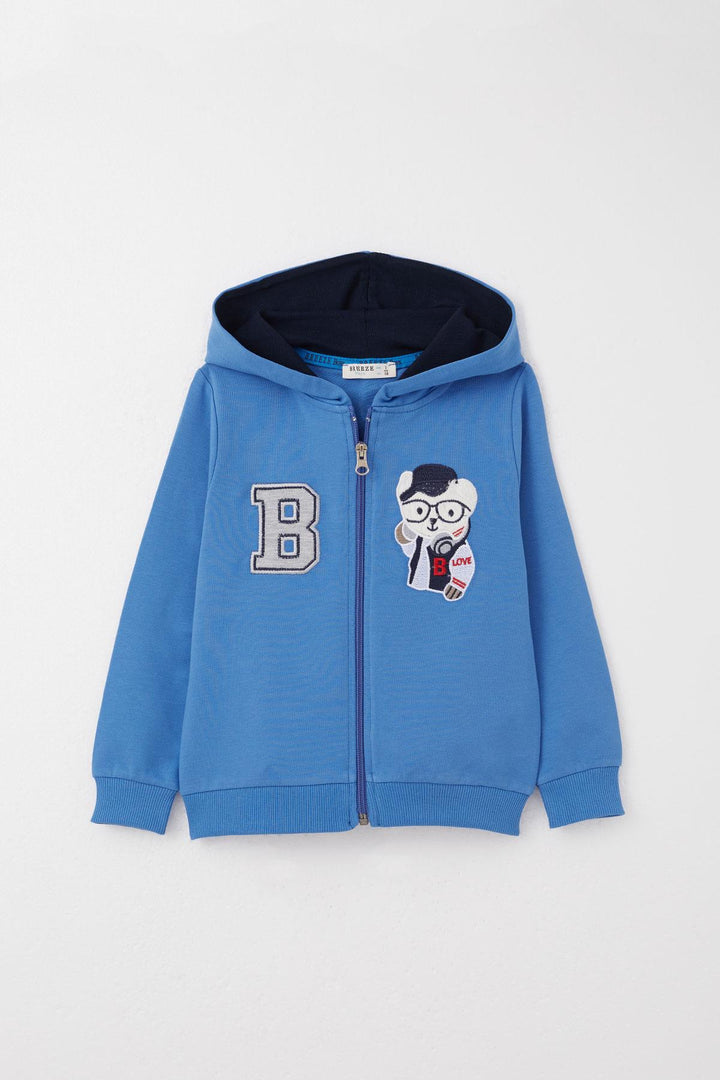 BRE Breeze Boys' Tracksuit with Cute Bear Embroidery 1.5-5 Years, Saxe Blue - Niederkassel