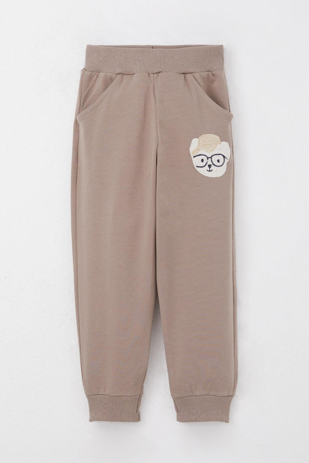 BRE Breeze Boys' Tracksuit with Cute Bear Embroidery 1.5-5 Years, Beige - Lleida