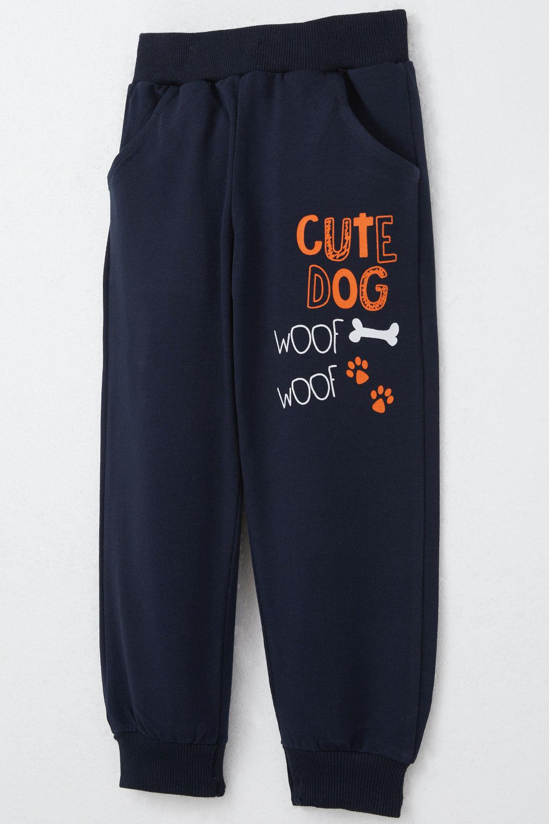 BRE Breeze Boys' Tracksuit with Cute Puppy Print, 1.5-5 Years, Beige - Cremona