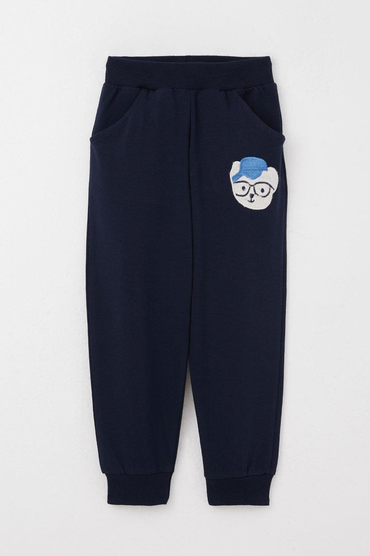 BRE Breeze Boys' Tracksuit with Cute Bear Embroidery 1.5-5 Years, Saxe Blue - Niederkassel