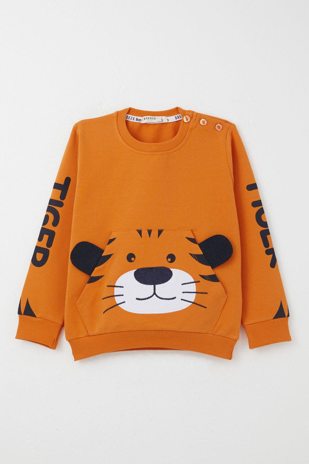 BRE Breeze Boys' Tracksuit with Tiger Embroidery, Mustard Yellow, 1-4 Years - Calumet City