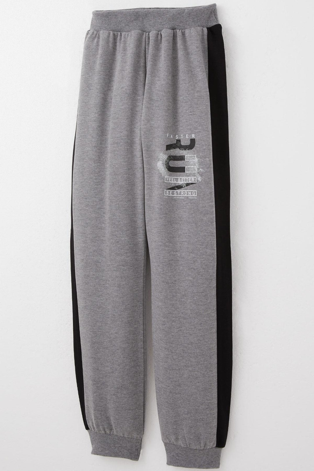 BRE Breeze Boys' Tracksuit with Hood Success Themed Print 62 Years, Dark Grey Melange - Newton