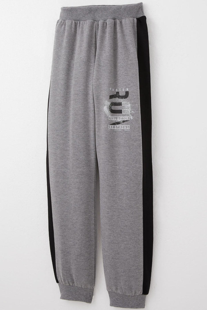 BRE Breeze Boys' Tracksuit with Hood Success Themed Print 62 Years, Dark Grey Melange - Newton