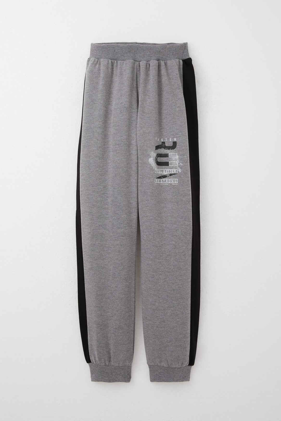 BRE Breeze Boys' Tracksuit with Hood Success Themed Print 62 Years, Dark Grey Melange - Newton