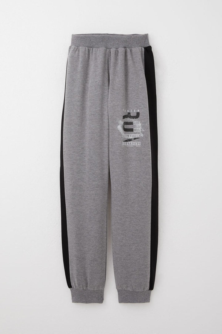 BRE Breeze Boys' Tracksuit with Hood Success Themed Print 62 Years, Dark Grey Melange - Newton