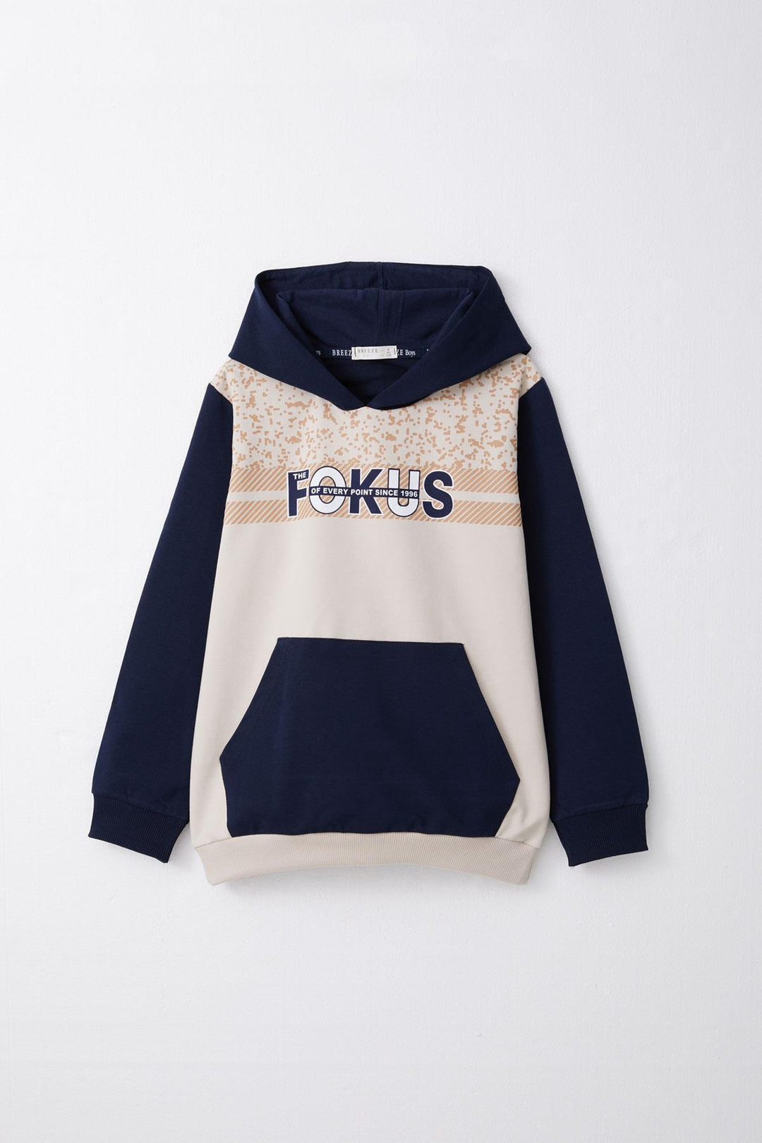 BRE Breeze Boys' Tracksuit with Hoodie Kangaroo Pocket 84 Years, Beige - Passaic