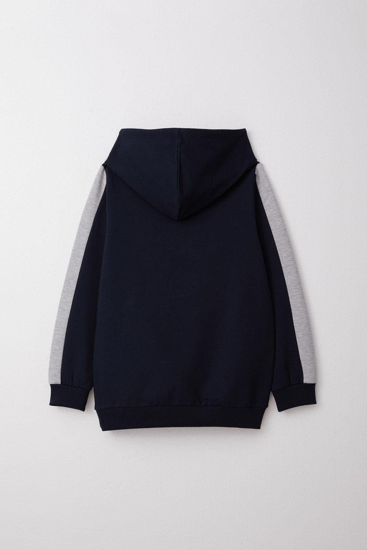 BRE Breeze Boys' Tracksuit with Hood Success Themed Print 62 Years, Navy Blue - Brossard