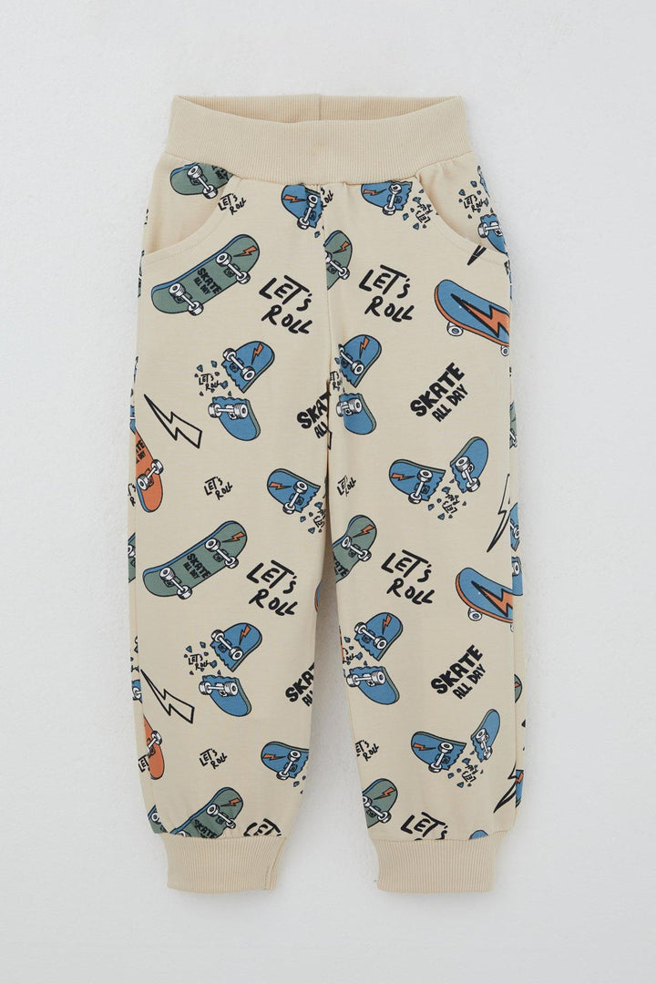 BRE Breeze Boys' Sweat Suit Skate Patterned 3-7 Years, Cream - Saguenay