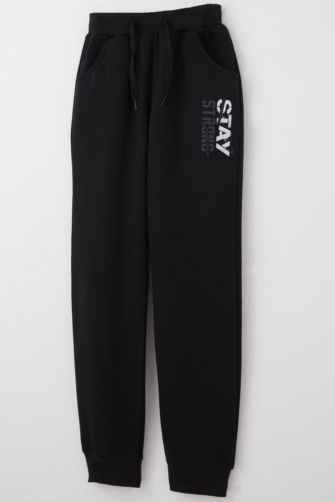 BRE Breeze Boys' Tracksuit Motivation Themed Colorful Printed with Writing 4-8 Years, Black - Arad