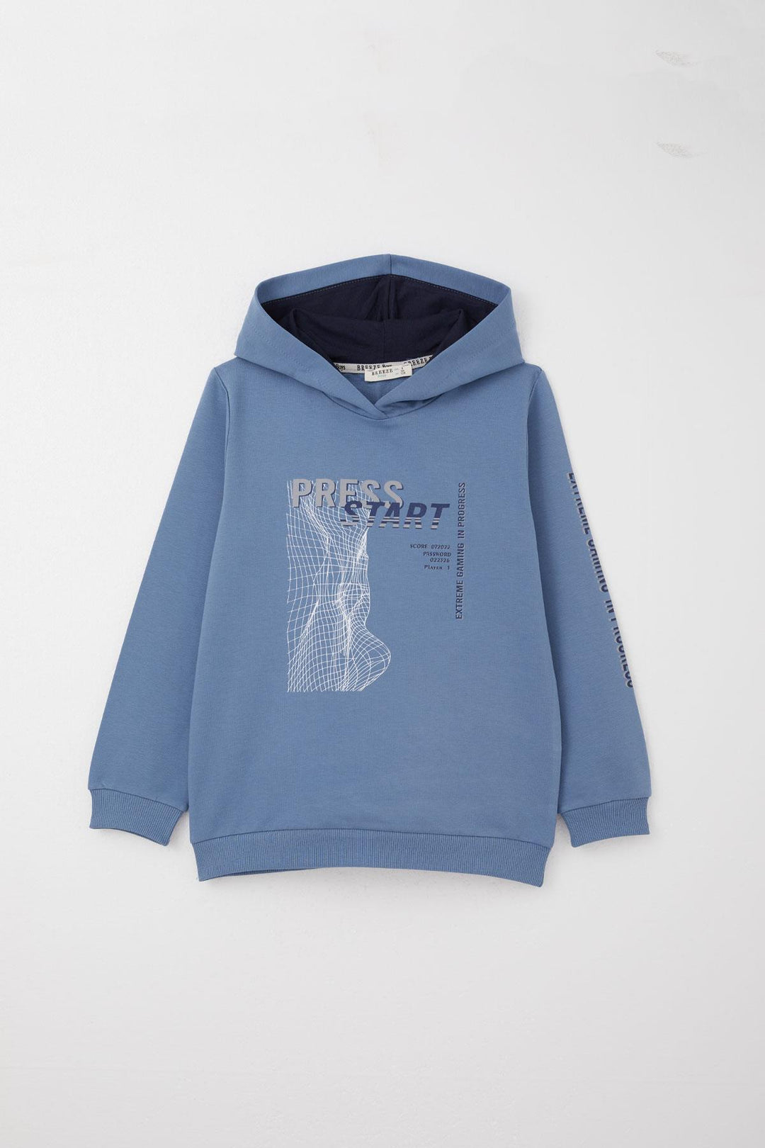 BRE Breeze Boys' Tracksuit Game Themed Front Pocketed 50 Years, Indigo - Timmins