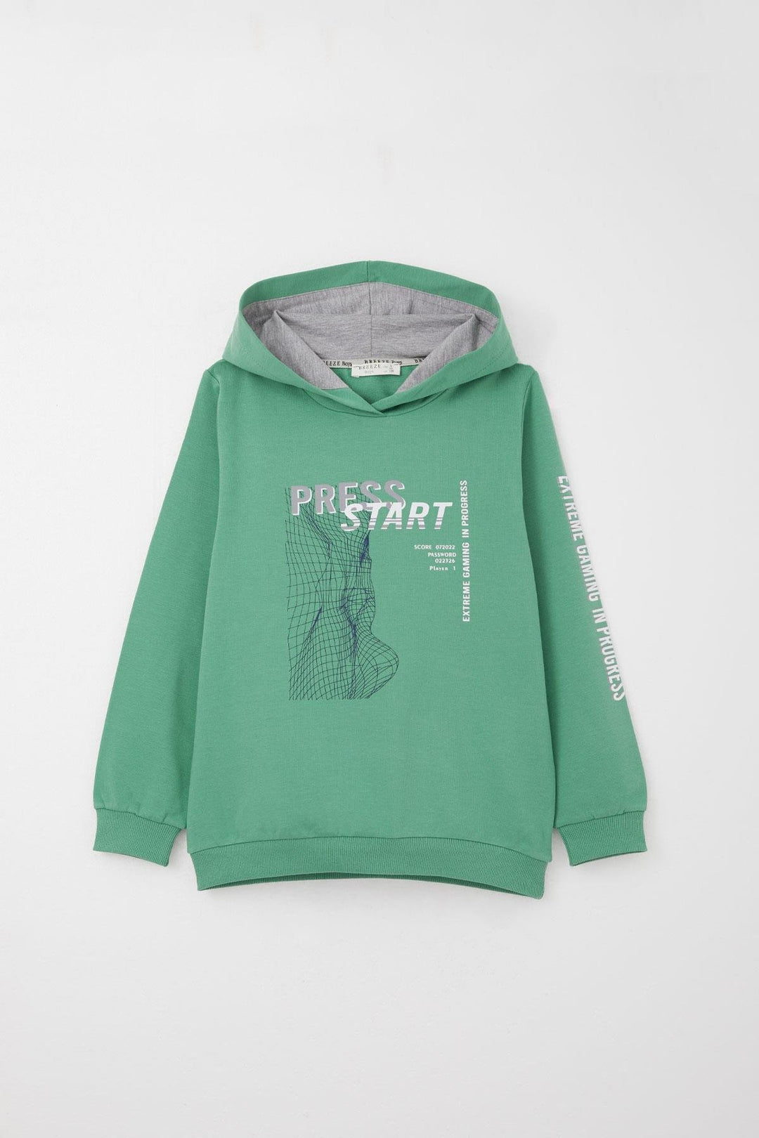 BRE Breeze Boys' Tracksuit Game Themed Front Pocketed 50 Years, Mint Green - La Habra