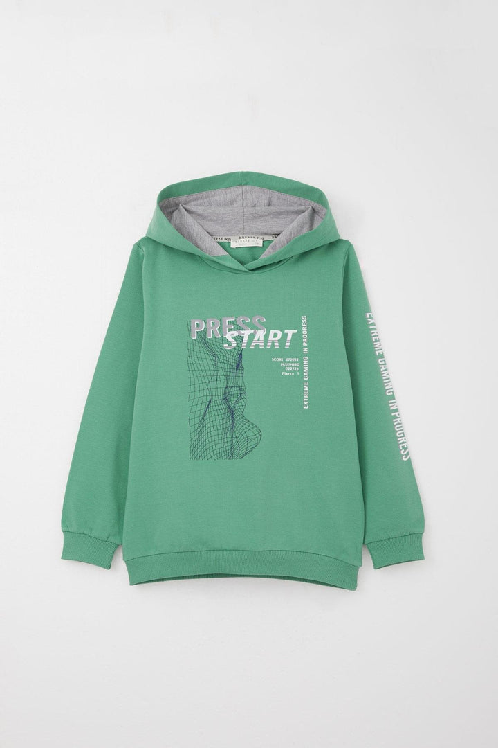 BRE Breeze Boys' Tracksuit Game Themed Front Pocketed 50 Years, Mint Green - La Habra