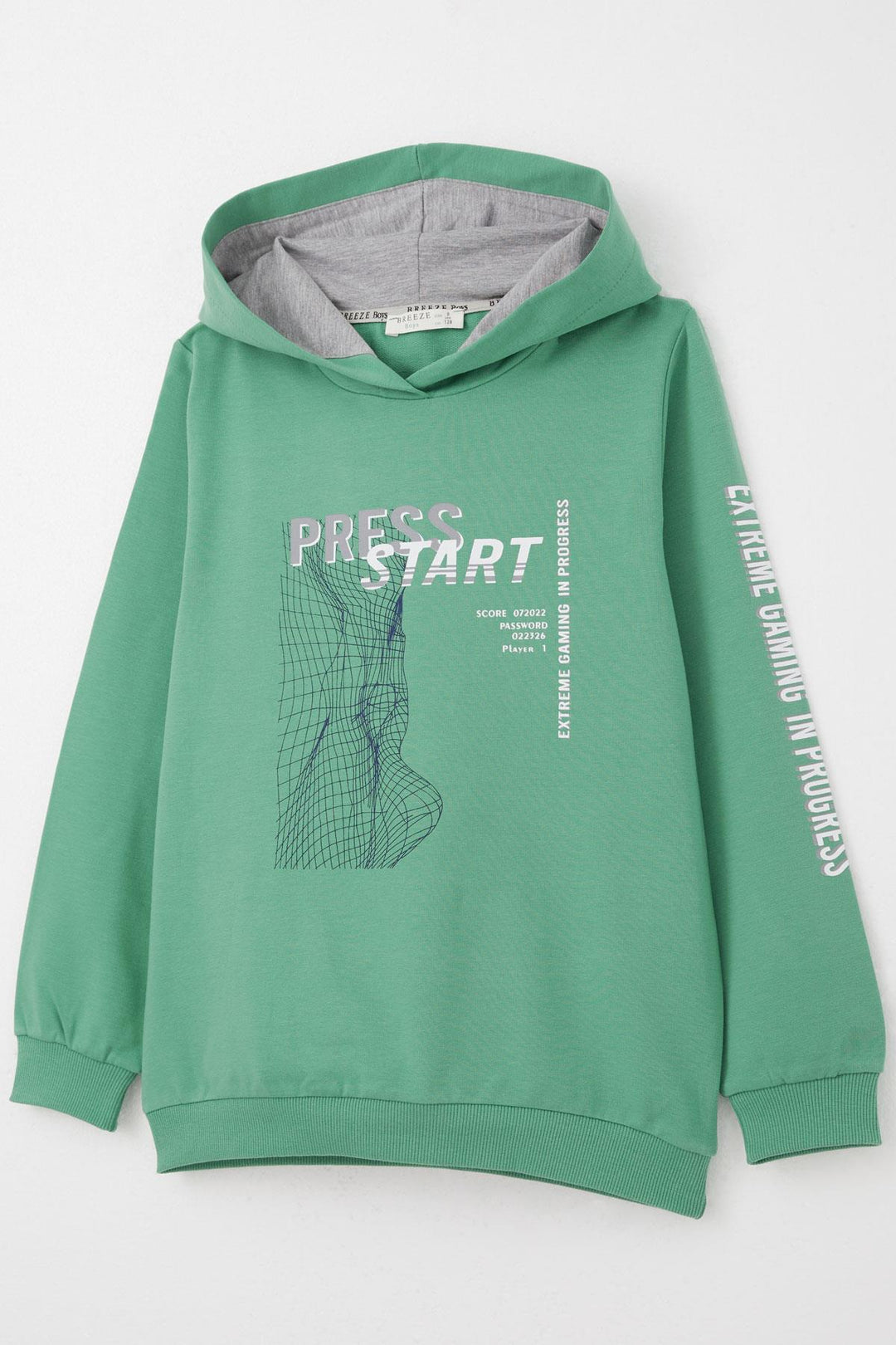 BRE Breeze Boys' Tracksuit Game Themed Front Pocketed 50 Years, Mint Green - La Habra