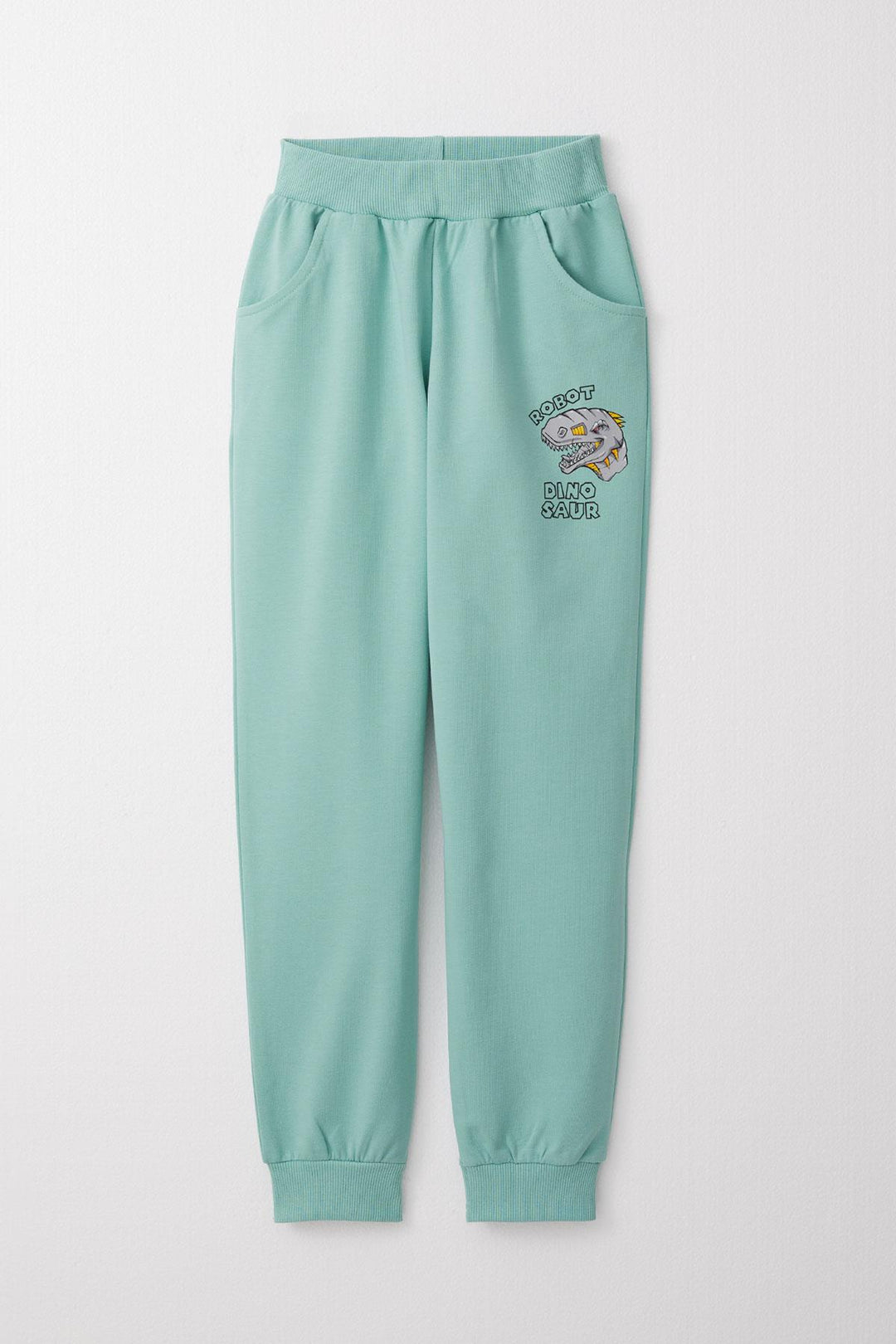 BRE Breeze Boys' Tracksuit with Robot Dinosaur Print, 4-8 Years, Aqua Green - Lima