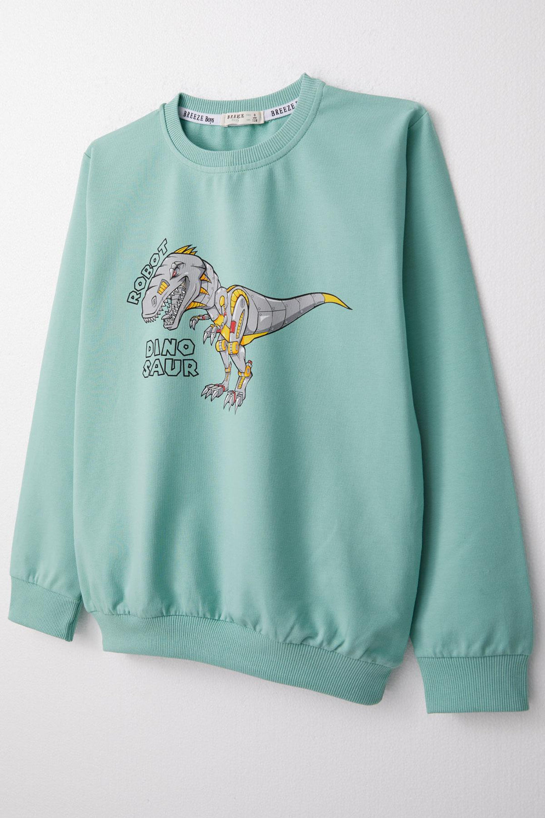 BRE Breeze Boys' Tracksuit with Robot Dinosaur Print, 4-8 Years, Aqua Green - Lima