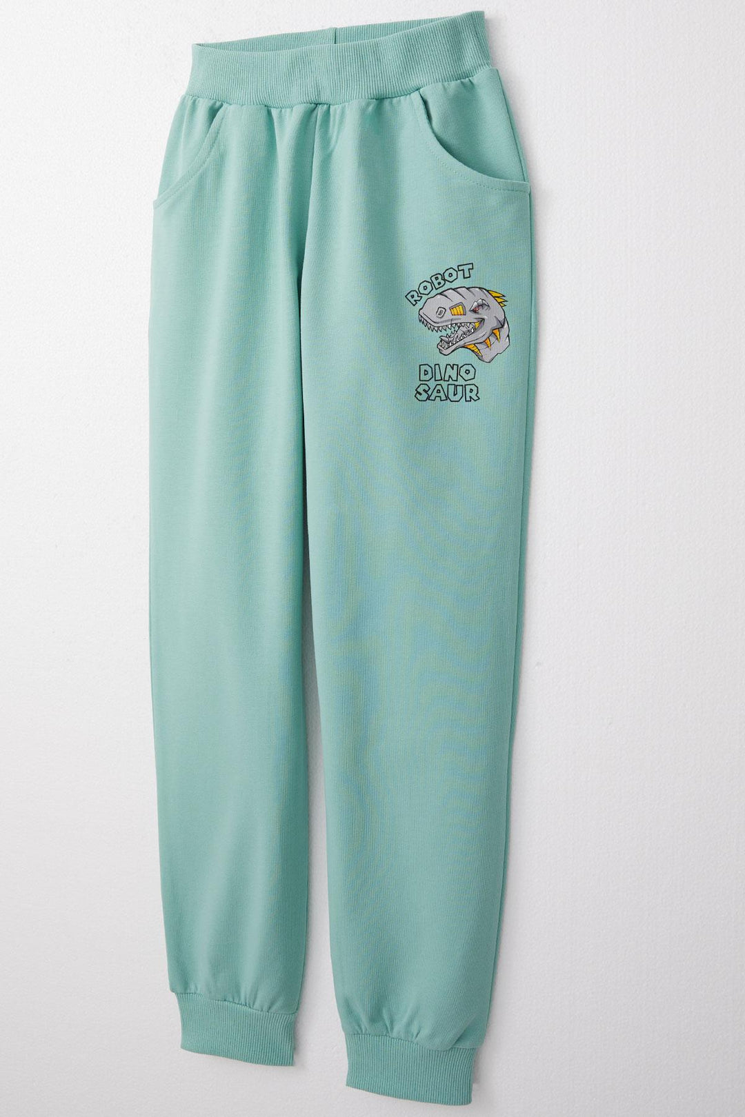 BRE Breeze Boys' Tracksuit with Robot Dinosaur Print, 4-8 Years, Aqua Green - Lima
