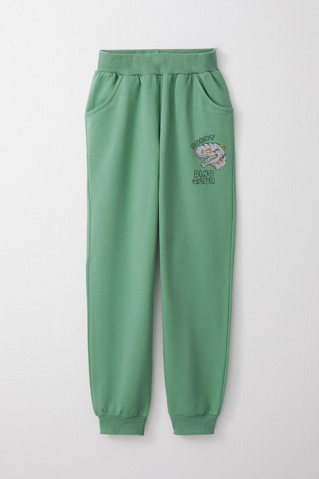 BRE Breeze Boys' Sweat Suit Robot Dinosaur Printed 4-8 Years, Mint Green - Bethlehem