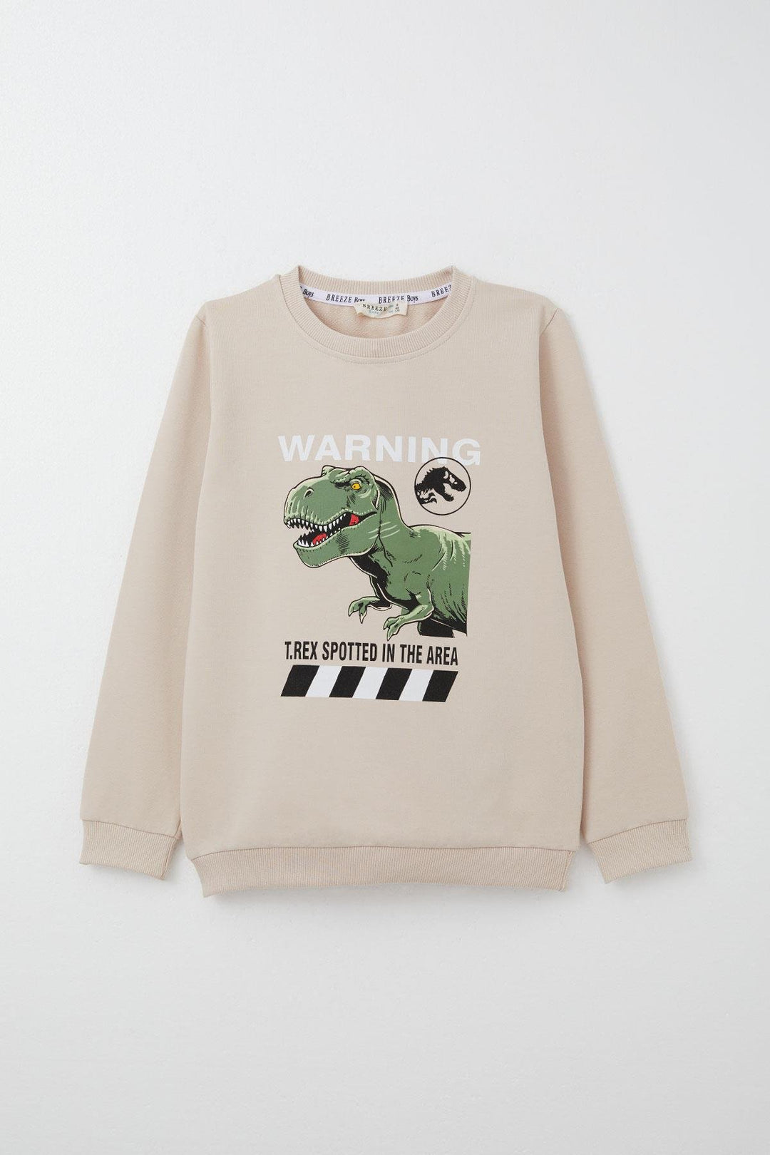 BRE Breeze Boys' Tracksuit Warrior Dinosaur Printed 4-8 Years, Beige - Velsen-Zuid