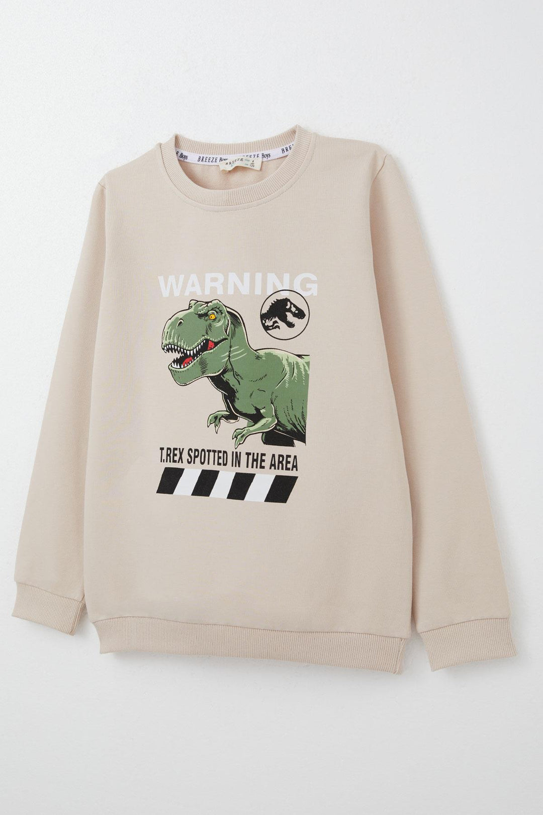 BRE Breeze Boys' Tracksuit Warrior Dinosaur Printed 4-8 Years, Beige - Velsen-Zuid