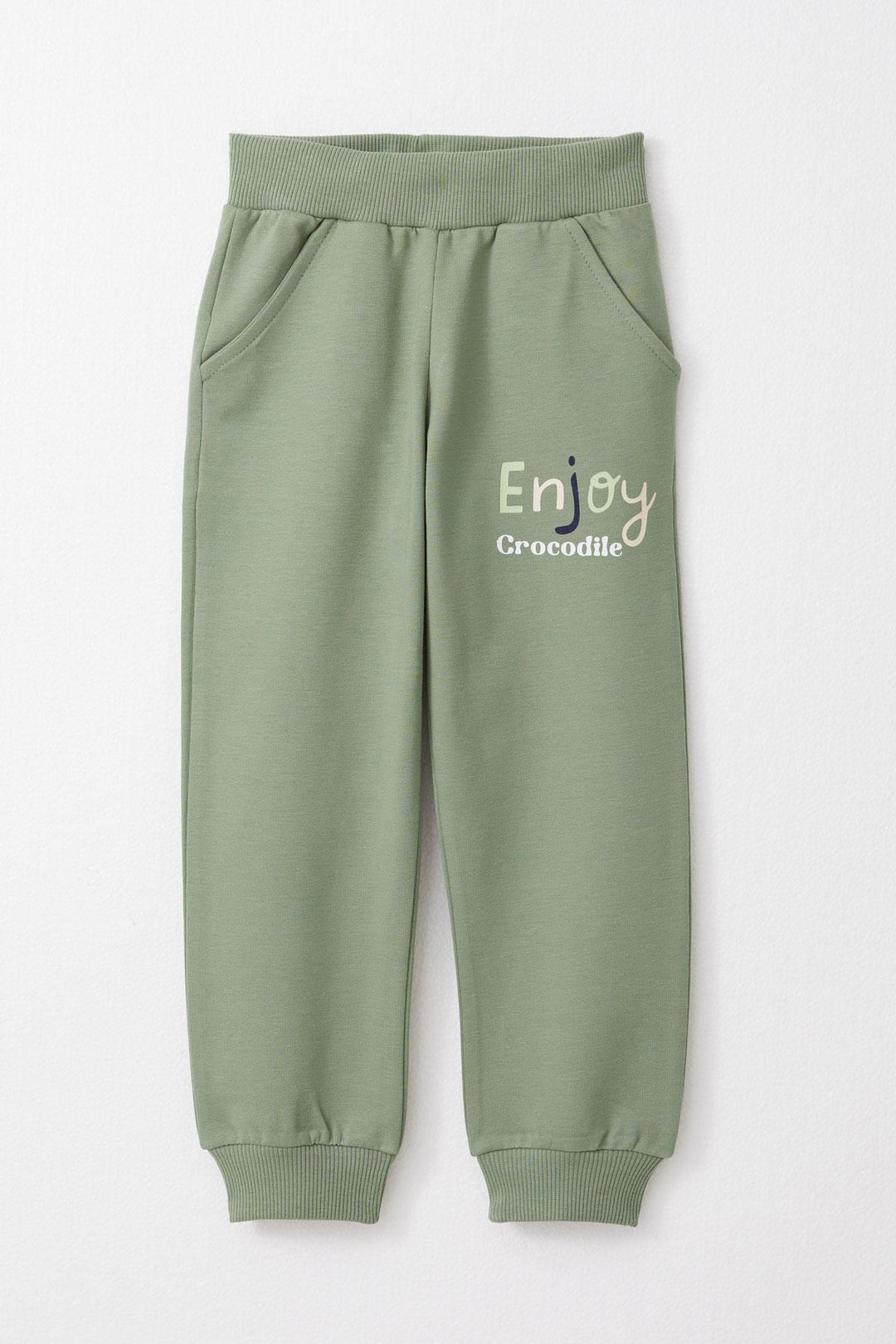 BRE Breeze Boys' Sweat Suit Cute Crocodile Printed 1.5-5 Years, Beige - Kardítsa
