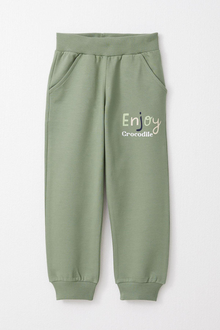 BRE Breeze Boys' Sweat Suit Cute Crocodile Printed 1.5-5 Years, Beige - Kardítsa