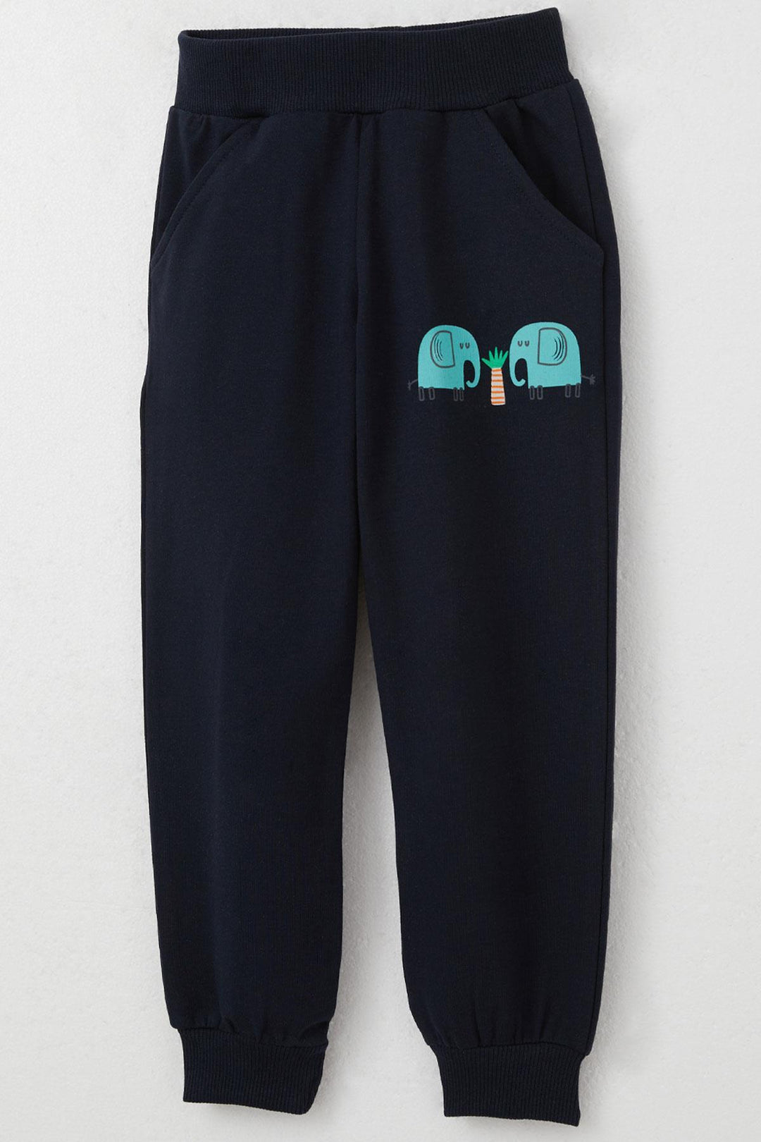 BRE Breeze Boys' Sweat Suit Cute Elephant Patterned 1-4 Years, Ecru - Grand Island