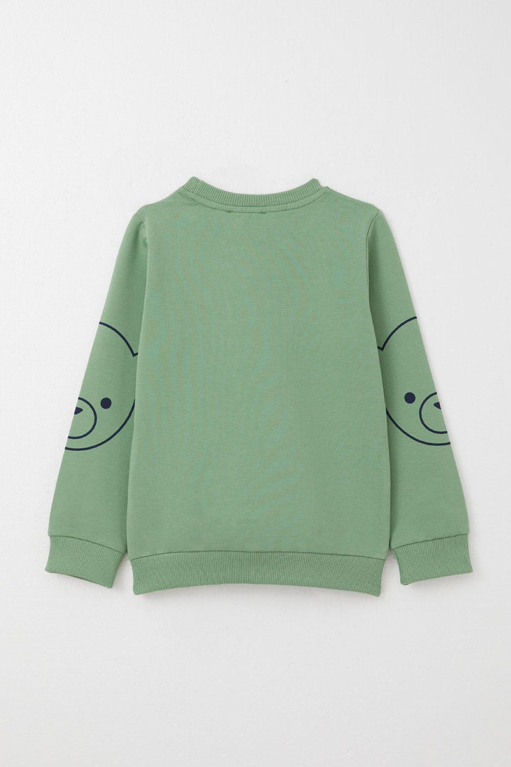 BRE Breeze Boys' Tracksuit Cute Bear Printed 1-4 Years, Mint Green - North Bergen