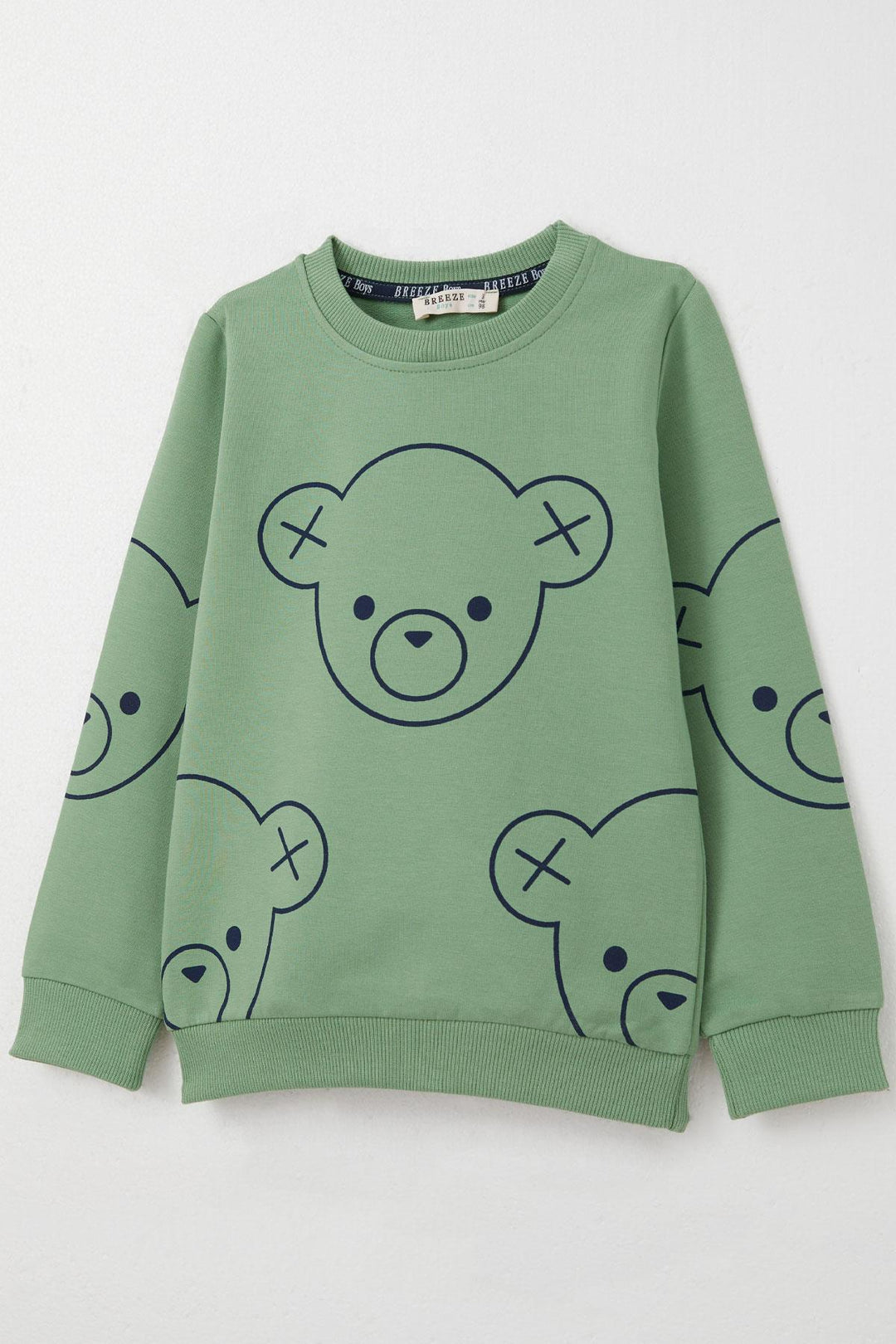BRE Breeze Boys' Tracksuit Cute Bear Printed 1-4 Years, Mint Green - North Bergen