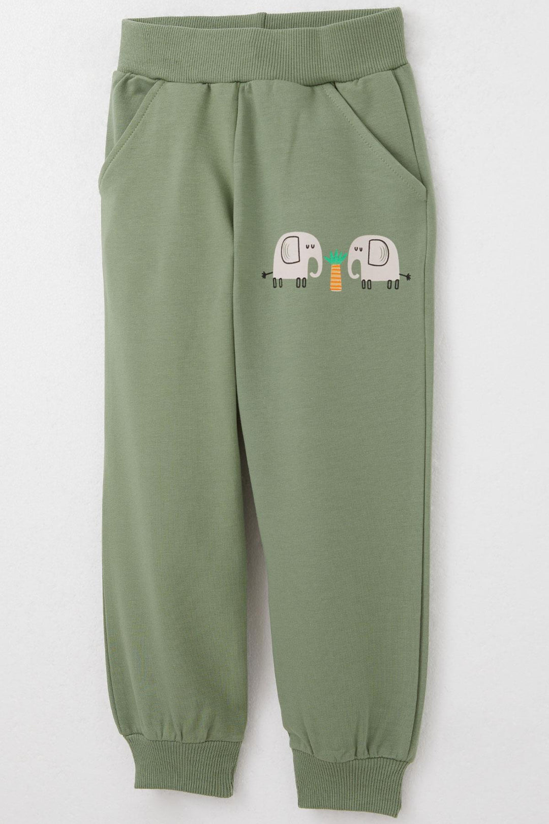 BRE Breeze Boys' Tracksuit Cute Elephant Patterned 1-4 Years, Beige - Zaragoza