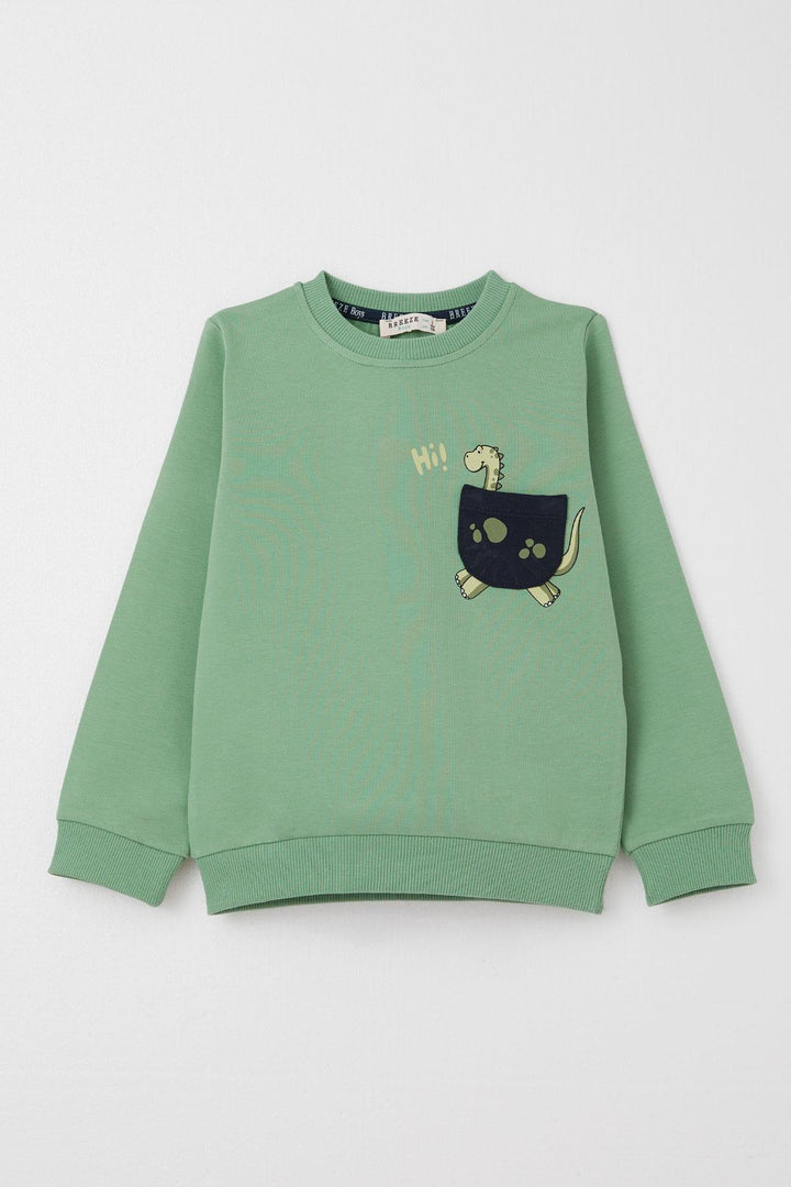 BRE Breeze Boys' Tracksuit Cute Dinosaur Printed 1-4 Years, Mint Green - Oldham