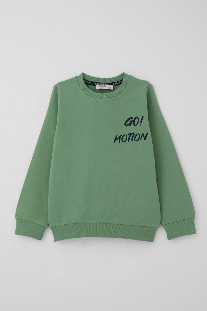 BRE Breeze Erkek Çocuk Eşofman Takım Sırt Kısmı Eğlenceli Ayıcık Baskılı 1-4 Yaş, Mint Yeşili - Boadilla del Monte