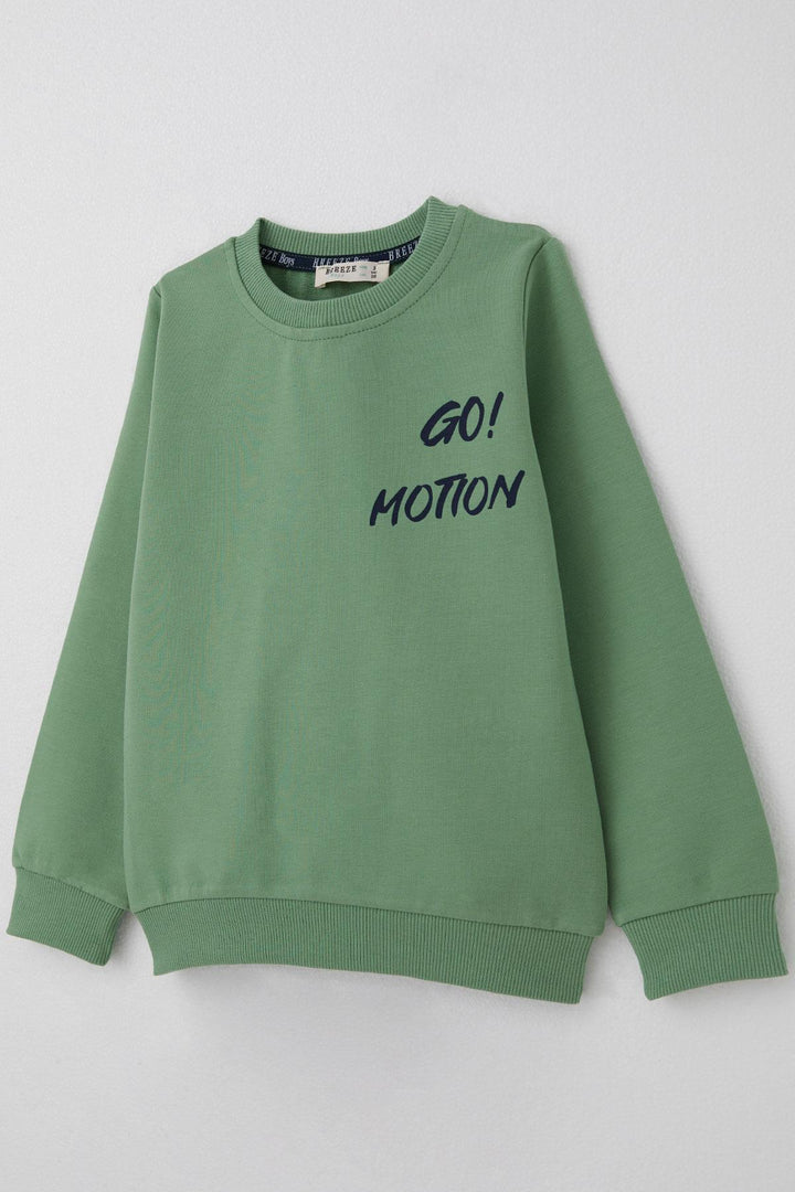 BRE Breeze Erkek Çocuk Eşofman Takım Sırt Kısmı Eğlenceli Ayıcık Baskılı 1-4 Yaş, Mint Yeşili - Boadilla del Monte