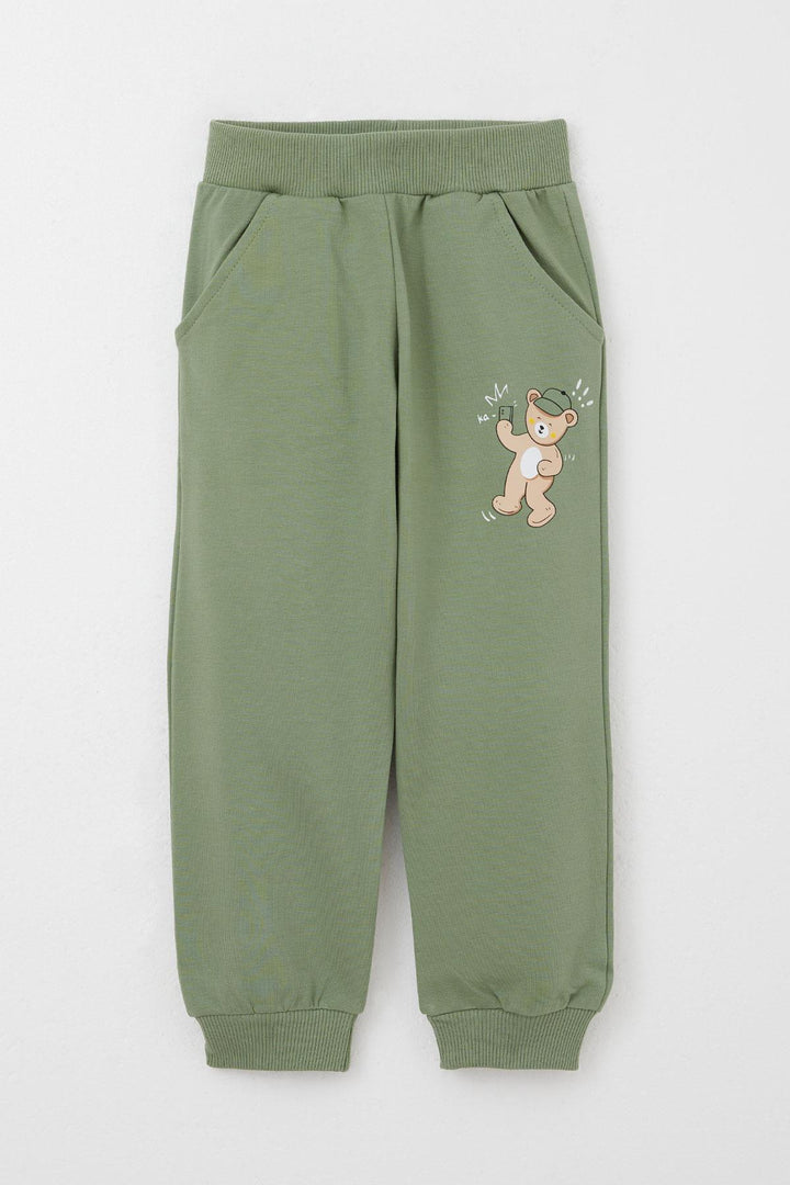 BRE Breeze Boys' Tracksuit with Fun Bear Print on the Back, 1-4 Years, Beige - Kremenchuk