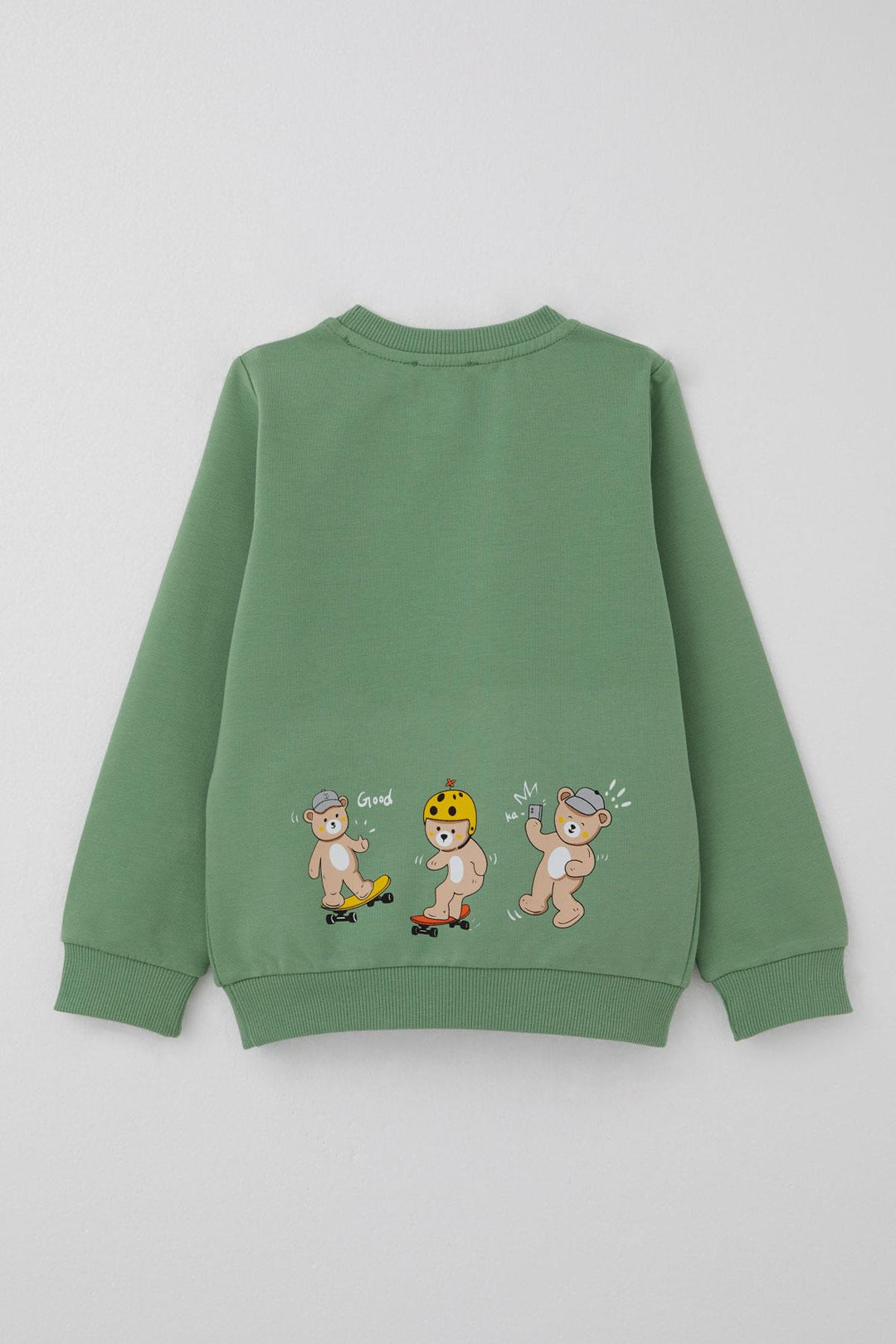 BRE Breeze Erkek Çocuk Eşofman Takım Sırt Kısmı Eğlenceli Ayıcık Baskılı 1-4 Yaş, Mint Yeşili - Boadilla del Monte