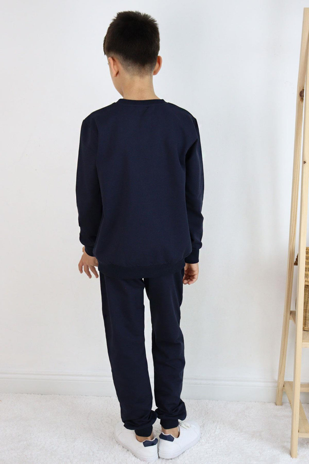 BRE Breeze Boys' Tracksuit Set Slogan Themed Printed with Writing 62 Years, Navy Blue - Beauvais