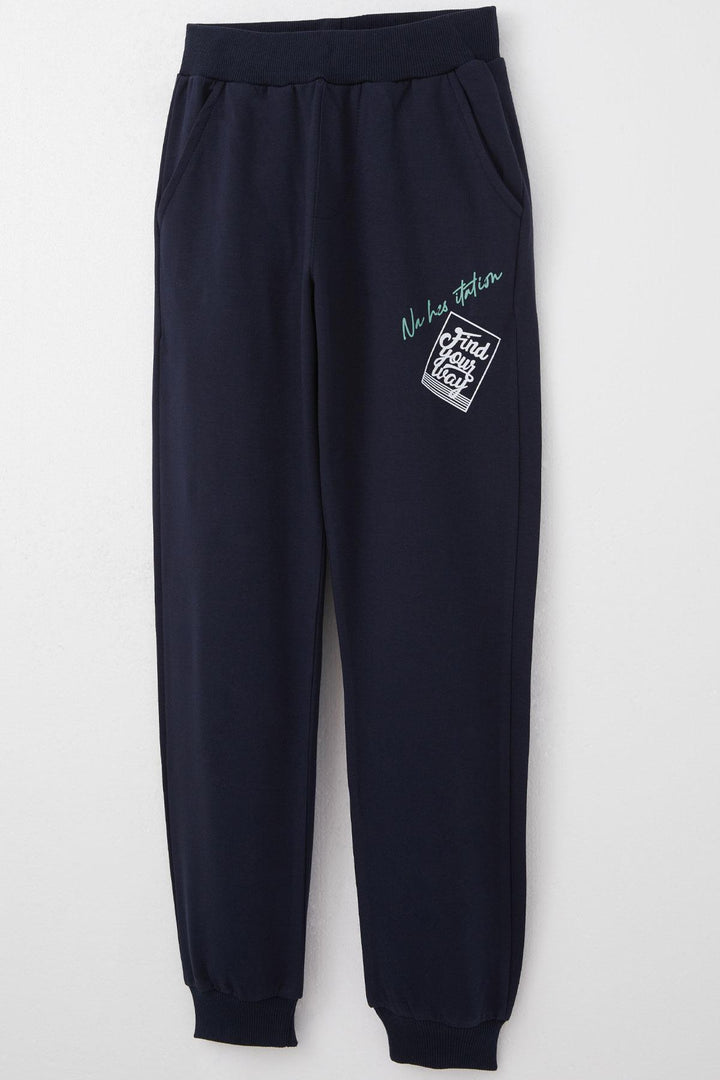 BRE Breeze Boys' Tracksuit Set Slogan Themed Printed with Writing 62 Years, Navy Blue - Beauvais