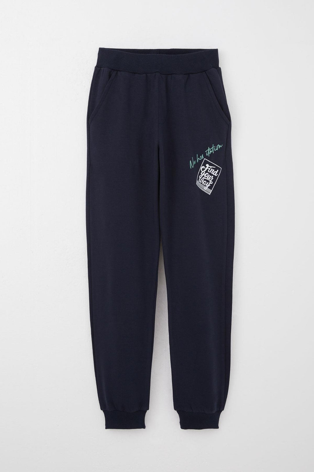 BRE Breeze Boys' Tracksuit Set Slogan Themed Printed with Writing 62 Years, Navy Blue - Beauvais