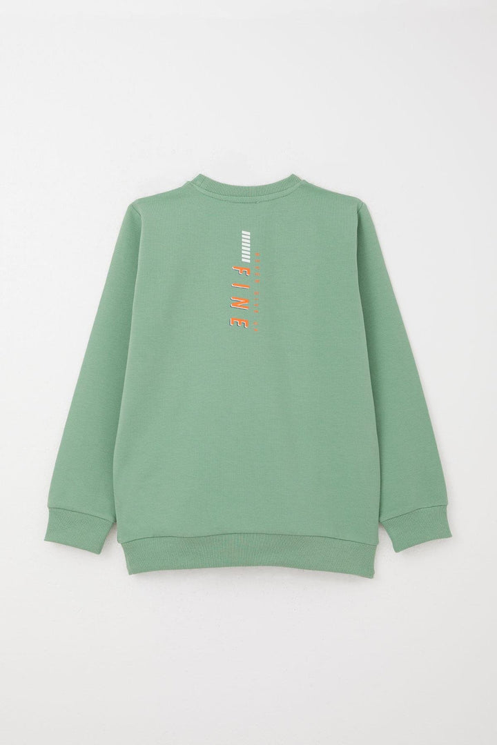 BRE Breeze Boys' Tracksuit Set Strong Printed with "Strong" Text, 62 Years, Mint Green. - Pico Rivera