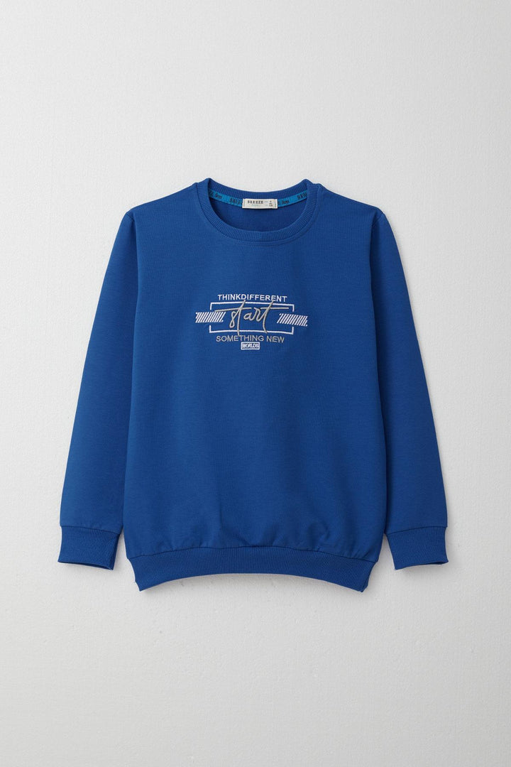 BRE Breeze Boys' Tracksuit with Embroidered Writing, 50 Years, Sky Blue - Norwalk
