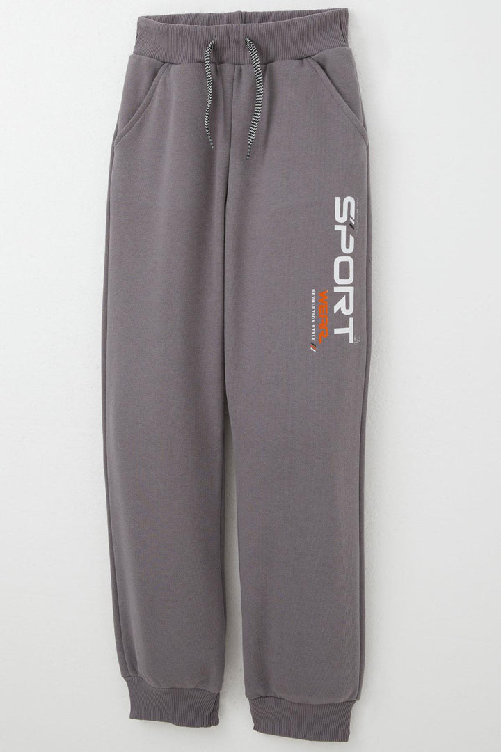 BRE Breeze Boys' Tracksuit with Printed Text and Lace Accessories, 84 Years, Mink - Miami Beach