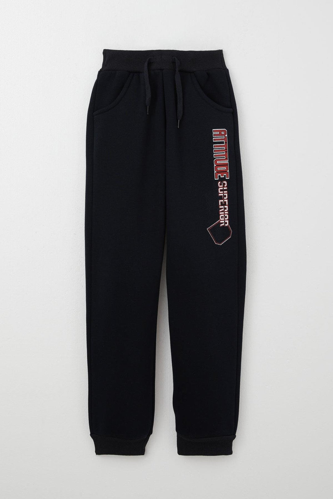 BRE Breeze Boys' Tracksuit with Printed Writing, Drawstring and Accessories, 4-8 Years, Navy Blue - Perth
