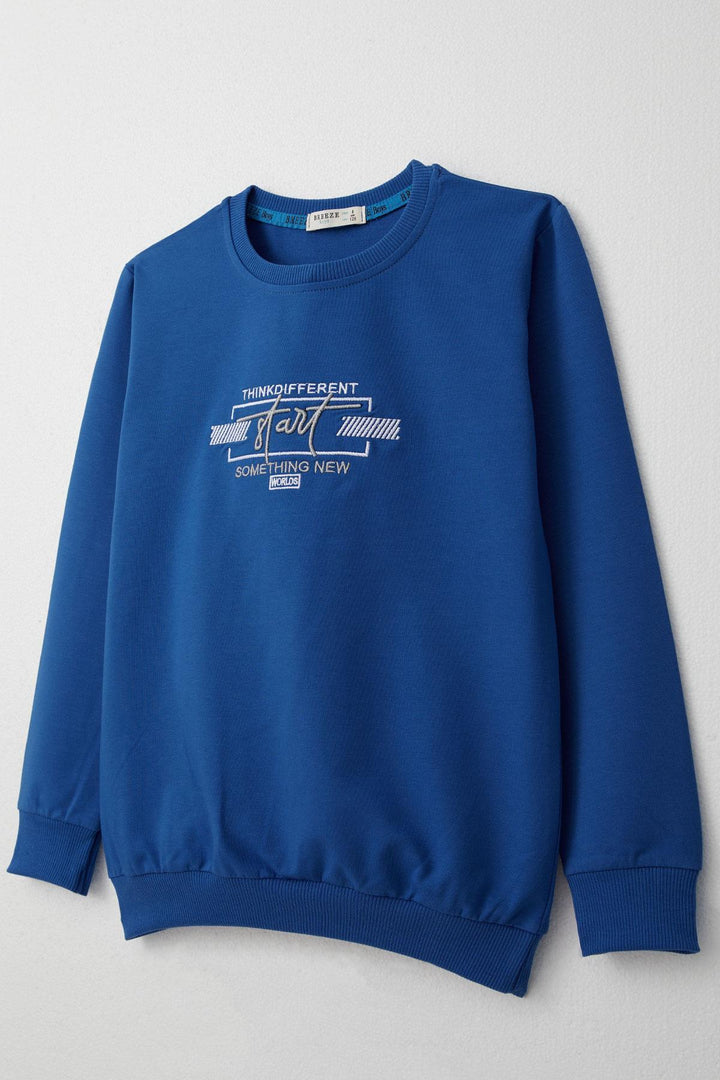 BRE Breeze Boys' Tracksuit with Embroidered Writing, 50 Years, Sky Blue - Norwalk