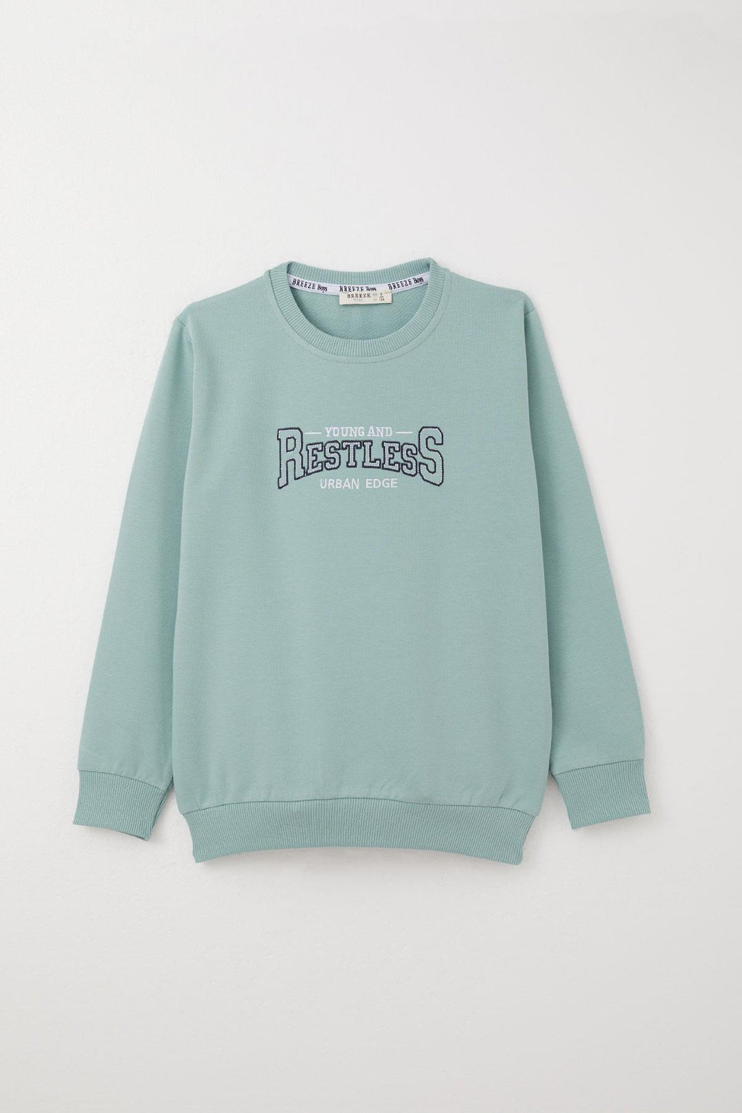 BRE Breeze Boys' Tracksuit with Printed Writing Pockets 50 Years, Aqua Green - Águilas