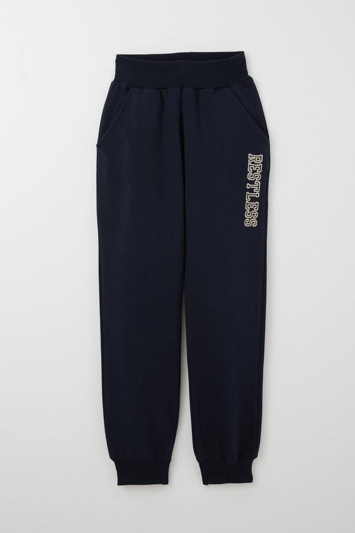 BRE Breeze Boys' Tracksuit with Printed Writing Pockets 50 Years, Beige - Livermore