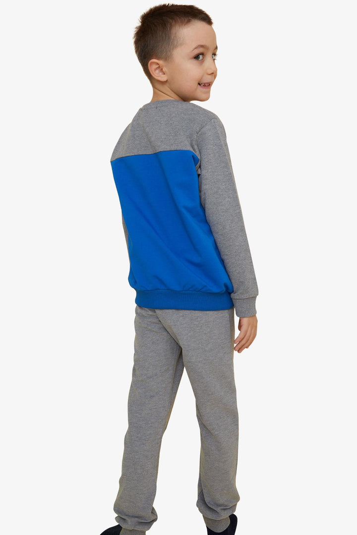 BRE Breeze Girls & Boys Boys' Tracksuit with Printed Writing, 72 Years, Saxe Blue - Portage