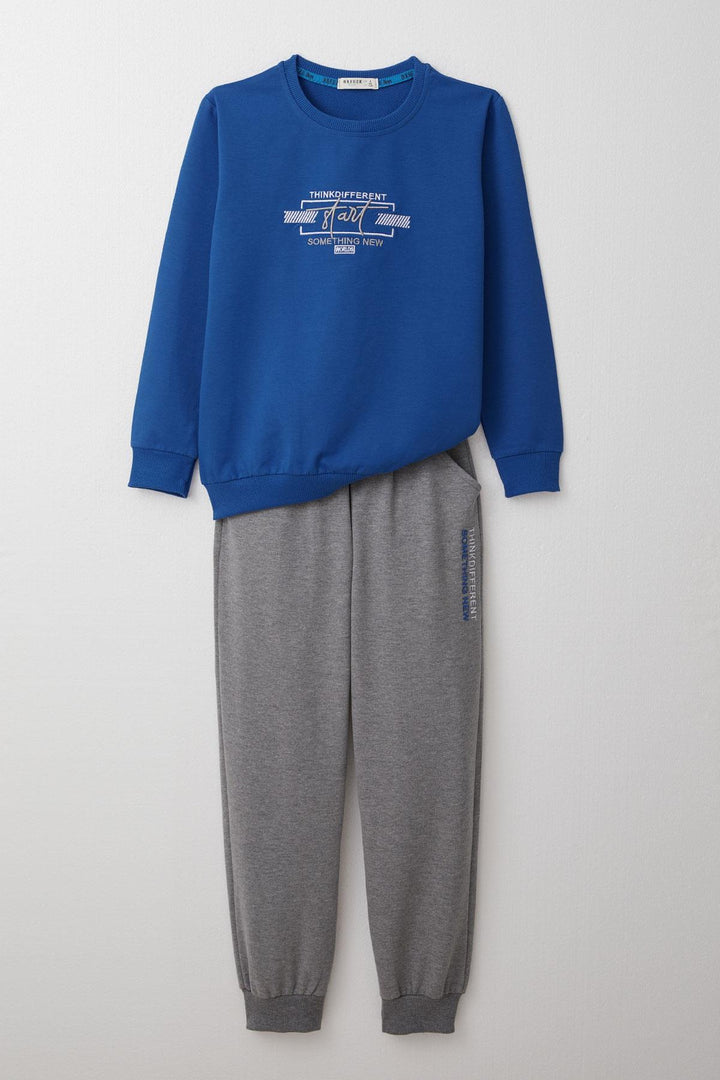 BRE Breeze Boys' Tracksuit with Embroidered Writing, 50 Years, Sky Blue - Norwalk