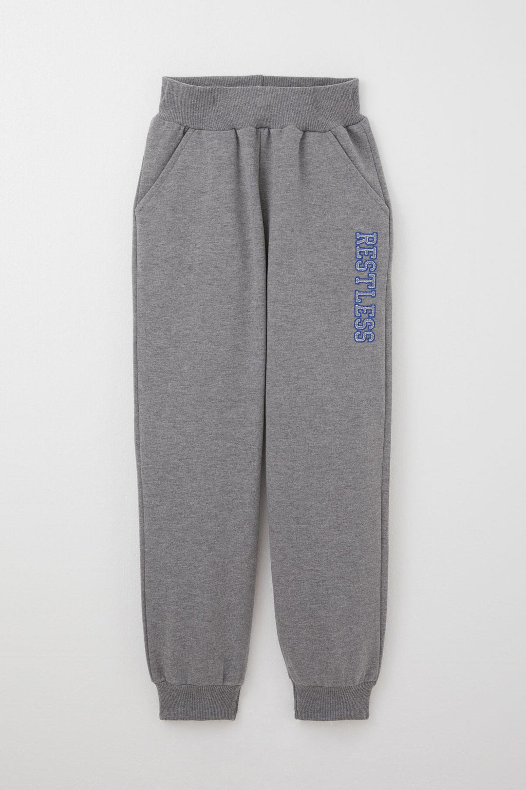 BRE Breeze Boys' Tracksuit with Printed Writing, Pocketed, 50 Years, Saxe Blue - Tuxtla