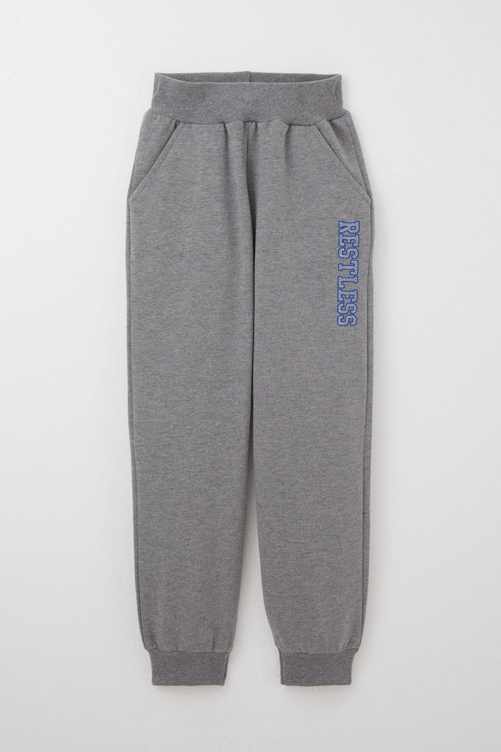 BRE Breeze Boys' Tracksuit with Printed Writing, Pocketed, 50 Years, Saxe Blue - Tuxtla