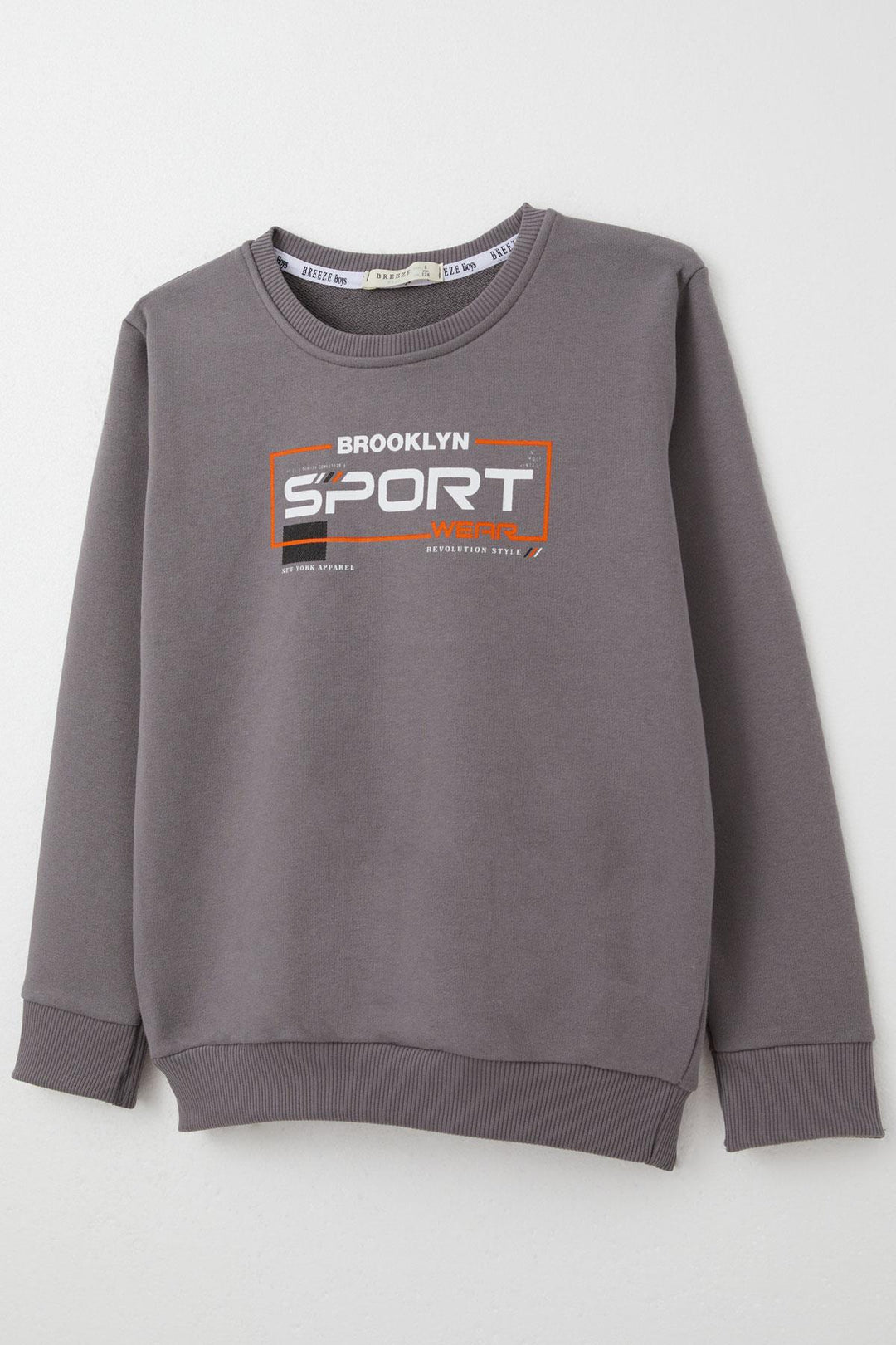 BRE Breeze Boys' Tracksuit with Printed Text and Lace Accessories, 84 Years, Mink - Miami Beach
